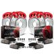 PowerStop Front and Rear Z23 Evolution Sport Brake Pad and Rotor Kit with Red Powder Coated Calipers Fits: CHEVROLET GMC Select Models KC5516